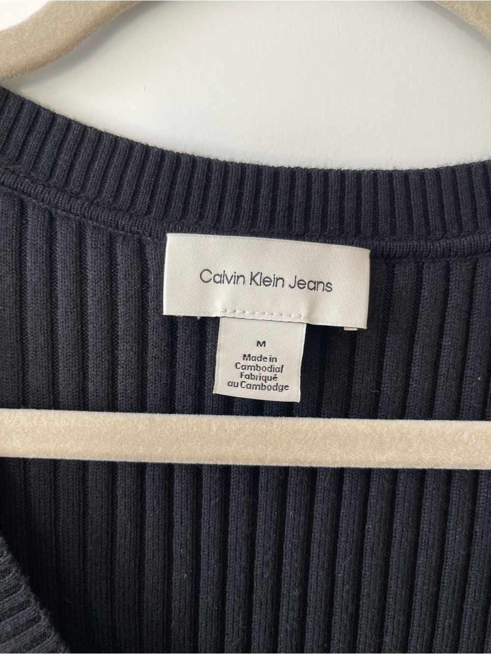 Calvin Klein Cotton Rib Button-Down Dress - Picture 3 of 5